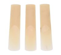 Walfront Caña de Saxofón Alto, Material de Resina, Cañas Portátiles de 3 Piezas para Saxofón Alto 2.5 para Músicos y Estudiantes (Color madera)