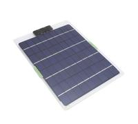Walfront Cargador Solar de Silicio Monocristalino de 10 W, Carga Rápida de Doble Puerto 5 V 2 A para Teléfonos y Tabletas, Ideal para Acampar y Aventuras Al Aire Libre