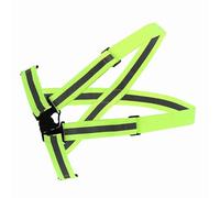 Walfront Chaleco Reflectante de Alta Visibilidad, Equipo de Seguridad Ligero y Ajustable para Correr de Noche, Trotar y Andar en Bicicleta (GREEN) (GREEN)