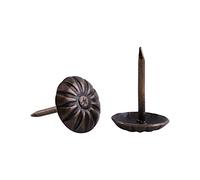 Walfront Clavos Retro Metal Etiquetas Muebles Sofá Puerta del Zapato Decorativo Tack Stud Clavos de Uave/Daisy/Square/Plum Nail para Sofa Decoration Pack de 100 (11.2×16.6mm)