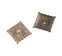 Walfront Clavos Retro Metal Etiquetas Muebles Sofá Puerta del Zapato Decorativo Tack Stud Clavos de Uave/Daisy/Square/Plum Nail para Sofa Decoration Pack de 100 (21×21mm)
