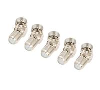 Walfront Conector adaptador coaxial de 90 grados, antena de TV 5pcs macho a tipo F Adaptador de conector de cable de ángulo recto hembra