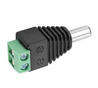 Walfront Conector de Enchufe de Gato Potencial Masculino de 10 Piezas 5.5x2.1mm Conector Adaptador de Enchufe de Alimentación para Tira de Luz LED y Cámara CCTV