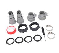 Walfront Conexión Segura y Confiable, Kit de Adaptador de Manguera Roscada de PVC para Mangueras de 1.5 y 1.25 Pulgadas para Bomba de Filtro, Generador, de Sal con Adaptadores y