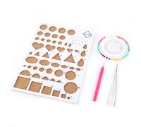 Walfront Conjuntos de Herramientas de Quilling Papel Tablero + Pinzas + Agujas + Pluma Ranurada Quilling Tools(Blanco)