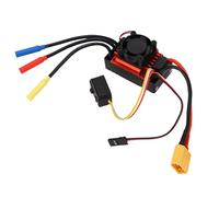 Walfront Controlador de Velocidad Eléctrico ABS sin Escobillas ESC 60A con Ventilador 2 a 3S Impermeable a Prueba de Polvo 5.85V 3A BEC para 1 10 RC Car Off Road Truck Buggy Racing