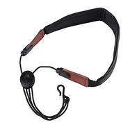 Walfront Correa de Cuero de Saxof Cinta de Cuello para Saxof Correa Ajustable Suave con Gancho para Saxofones Cuernos Clarinetes Bajos Vasos Oboes