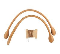 Walfront Correas de Asa de Bolso de Cuero Genuino Manual de Bricolaje con Rollo de Hilo (Marrón)