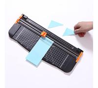 Walfront Cortador de Papel Portátil A4, Material ABS, Cuchillas Triangulares para Fotos Artesanales, Capacidad de Corte de 12 Hojas para Uso Doméstico y de Oficina