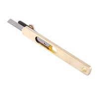 Walfront Cortador de posicionamiento de tiras de línea, herramienta cortadora artesanal de cuero de cobre, herramienta cortadora de bricolaje para recortar cuero 138 × 16 mm