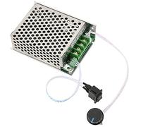 Walfront DC10-50V 40A Controlador de Velocidad del Motor Gobernador Regulador de Velocidad PWM Interruptor de Dirección Inversa Potenciómetro de Carcasa de Aluminio con Interruptor