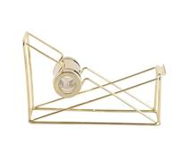 Walfront Dispensador de Cinta Hueca de Metal Soporte de Cinta de Escritorio de Oro Rosa con Rodillo de Metal y Hoja Afilada Organizador de Escritorio Elegante para Uso en el Hogar, Oficina y Escuela