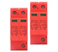 Walfront Dispositivo Pararrayos SPD de Voltaje CC, Material Retardante de Llama para PC, Corriente de Descarga Máxima de 40 KA, Instalación en Riel para Protección de Energía Solar (DC 750V)