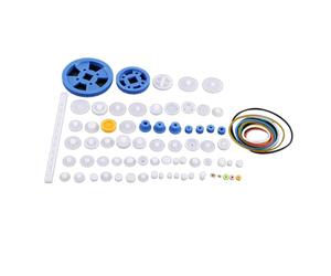 Walfront Engranajes Motor Plástico Gusano Doble Kit para DIY Robot Juguetes (80)