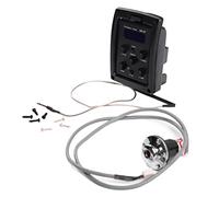 Walfront EQ de Pastilla de 4 Bandas, Pedal de Efecto de Guitarra con Carcasa de Plástico Portátil con Control de Volumen y Afinador de Color para Guitarristas Acústicos