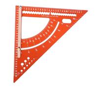 Walfront Escuadra de Carpintero Ajustable, Regla Triangular de Trazado 0-70 Grados con Varilla de Posicionamiento de Angulo for Carpinteria y Montaje de Vigas