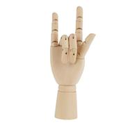 WALFRONT Escultura Articulada Modelo de Mano de Madera, Figura Corporal Perfectamente Proporcionada para Artistas, Decoración del Hogar y Exhibición de Joyas (Madera 2)