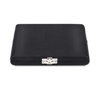 Walfront Estuche de Madera para Cañas de Oboe, Elegante Soporte de Cuero PU, Almacenamiento de 20 Cañas, Diseño Compacto para Músicos (10PCS)