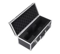 Walfront Estuche de Transporte para Micrófono, Estuche Rígido de Aluminio, Interior de Espuma, Almacenamiento Portátil para de Micrófono Inalámbrico, Accesorios de Viaje para Músicos y DJ