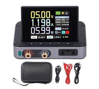 Walfront Fuente de Alimentación DC Variable Conmutación Ajustable Fuente de Alimentación DC 0-30V 0-5A 0-150W Salida 2.8 Pulgadas HD IPS Pantalla de Color 90 ° Diseño Flip PD/QC/DC