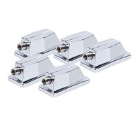 Walfront Gancho de Garra para Caja de Tambor, Accesorios de Metal Cromado, Piezas de Caja Duraderas y Fuertes para Músicos, 5 uds.