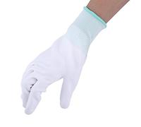 Walfront Guantes de Trabajo Guantes de Nailon Blancos Guantes Antiestáticos Guantes de Trabajo Electrónicos (M)