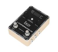 Walfront Guitarra Looper Pedal Drum Machine 2 en 1 Efecto de Bucle Estéreo con Sintonizador, Control de Pedal Dual de Aleación de Aluminio 160 Minutos de Grabación 100 Ranuras para Presentaciones en