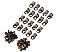 Walfront Hebilla de Cordones de Zapatos Senderismo,Alpinismo al Aire Libre,Conector de Correa del Bolso,Bolso DIY,20Pcs(Bronce)