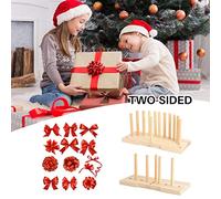 Walfront Herramienta de de la de Madera con Cinta de la Máquina de Nudos de Hecho a Mano para Crear Decoraciones de Fiestas de Regalos para el Cabello y Más Fáciles y Divertidos Maníguiles (Beige)