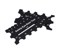 Walfront Herramienta de Medición de Ojos de Seguridad, Regla Acrílica para Medir Ojos de Muñeca de 4 a 32 Mm, Herramienta Portátil para Manualidades y Fabricación de Animales de Peluche