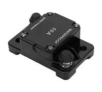 Walfront HT-608 Circuiter Restableciendo el Soporte del Fusible de Reinicio Automático con Protección de Corriente, para Actualizaciones del Audiovisual de Automóviles y Envíos, DC12-24V (50A)