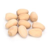 Walfront Huevos de Madera para Manualidades de Pascua, Huevos Decorativos sin Pintar, Material Compuesto de Primera Calidad, Decoración del Hogar y Actividades Infantiles (S)