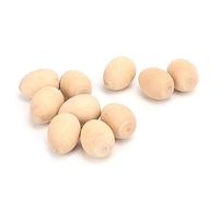 Walfront Huevos de Madera para Manualidades de Pascua, Huevos Decorativos sin Pintar, Material Compuesto de Primera Calidad, Decoración del Hogar y Actividades Infantiles (M)