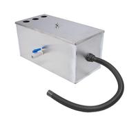 Walfront Interceptor de Grasa Comercial, Trampa de Grasa de Acero Inoxidable para Cocina, Restaurante, Separador de Agua y Aceite de Grado Industrial