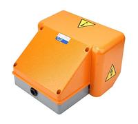 Walfront Interruptor de Pedal Industrial NO/NC Interruptor de Pedal de Control de Pie Doble con Carcasa de Aluminio Completo Interruptor de Pedal Momentáneo AC380V DC220V 6A
