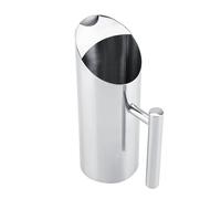 Walfront Jarra de Agua de Acero Inoxidable, Jarra de Bebida Plateada, 1 L, 1,5 L, 2, Protector de Boquilla, Recto, Vertido Equilibrado para el Hogar, Hotel, Restaurante, Bar, Servicio de Bebidas (1L)