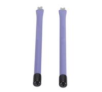 Walfront Juego de 2 Cepillos de Tambor Retráctiles con de Goma y Alambre de Acero, Cepillos de Tambor de Jazz para Rendimiento de Batería (Violeta)