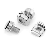 WALFRONT Juego de 20 Piezas M6 X 16, Tuerca Enjaulada para Gabinete de Red, Estante de Tornillo Enjaulado Cautivo, Kit Surtido de Tuercas Enjauladas para Ferrocarril, Vehículos, Gabinetes de Red