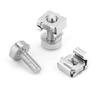 WALFRONT Juego de 20 Piezas M6 X 16, Tuerca Enjaulada para Gabinete de Red, Estante de Tornillo Enjaulado Cautivo, Kit Surtido de Tuercas Enjauladas para Ferrocarril, Vehículos, Gabinetes de Red