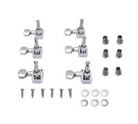 Walfront Juego de 6 Afinadores de Guitarra, Clavijas de Afinación para Diestros de Aleación de Zinc, Relación de Engranaje 1:15, Diseño Compacto para Guitarras Acústicas y Eléctricas