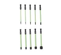 Walfront Juego de Brocas Hexagonales Juego de Brocas con Llave Hexagonal Destornillador Magnético Acero S2 Resistencia a la Oxidación Diseño Verde con Fuerte Magnetismo para Absorción de