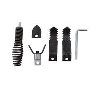 Walfront Juego de Cortador y Barrena Limpiador de Drenaje, Máquina de Dragado de Tubos de Acero Inoxidable con 3 Cabezales de Corte, Compatible con Cables de 5/16 a 3/4 Pulgadas, para