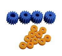 Walfront Juego de Engranajes de Husillo de Plástico, 26 Uds., Mangas de Eje de 2mm, Kit de Accesorios de Modelo de Coche Robot para Motores sin Núcleo, Coches, Robots