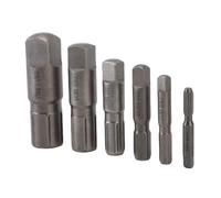 Walfront Juego de Extractores de Tuberías de 6 Piezas Kit de Herramientas de Extracción de Tuberías Rotas Extractores de Acero Resistente de 1/8 de Pulgada a 1 Pulgada para Reparación de