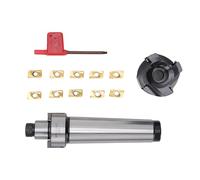 Walfront Juego de Fresas Frontales, Diámetro de Corte de 50 Mm, 4 Flautas, Ideal para Aplicaciones de Mecanizado CNC y Metalurgia