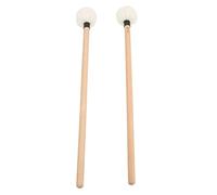 Walfront Juego de Mazo de Tambor, de Madera con Cabeza de Fieltro, Kit Antideslizante para Jugadores de Bombo y Timbales (BLACK)