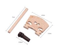 Walfront Kit de Accesorios para Violín 4/4 con Almohadilla para la Barbilla, Poste de Sonido Endpin y Afinadores Finos, Piezas de Repuesto de Tamaño Completo para Mejorar la Calidad del Sonido y la