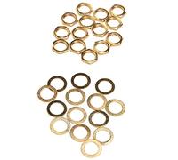 Walfront Kit de Arandelas para Tuercas de Guitarra, Material Metálico, 14 Tuercas y Arandelas, Rosca Hembra M9 para Equipos de Guitarra y bajo Eléctrico (GOLD)