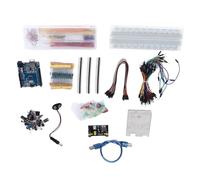 Walfront Kit de Componentes de Inicio de Electrónica Multifuncional con Placa de Pruebas de 830 Orificios para Bricolaje, Soporte Completo para Componentes R3 y Kit de Placa de Desarrollo