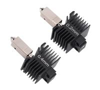 Walfront Kit de Extremo Caliente de Acero Endurecido, Calentador de Cerámica, Accesorios para Impresoras 3D, Boquilla de 0,2 Mm y 0,4 Mm para Lab X1 P1S, Calentamiento Rápido para Varios Filamentos